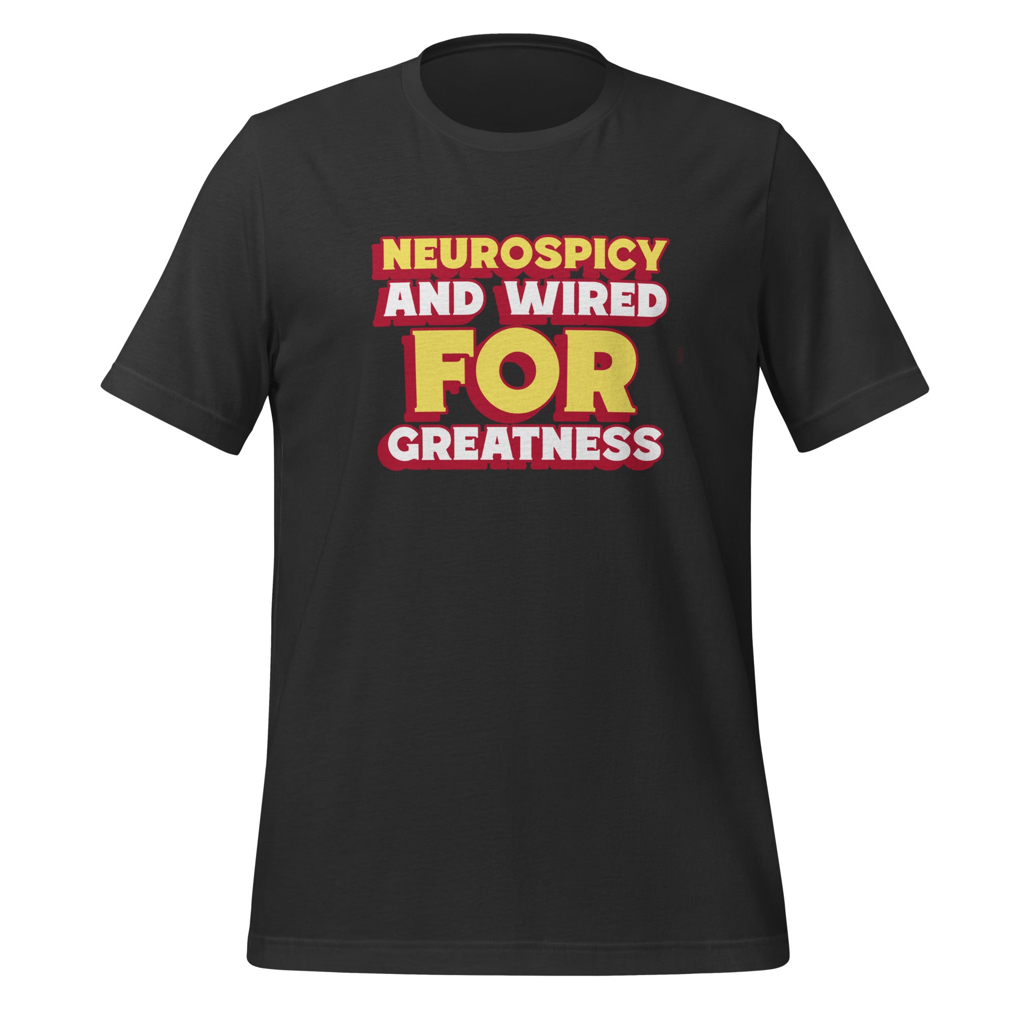 Neurospicy and Wired For Greatness | T-Shirt | The Neurospicy Store Dark Grey