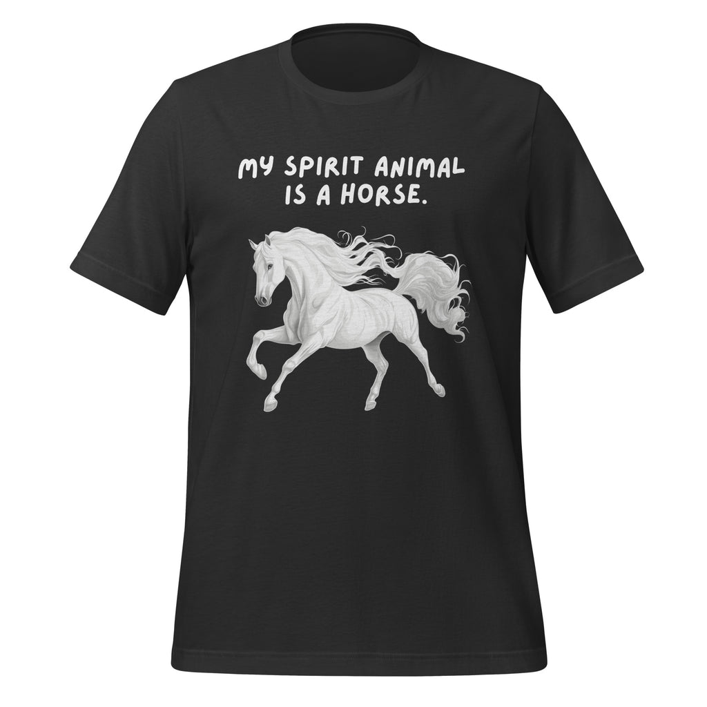 My Spirit Animal Is A Horse | Unisex T-Shirt | Spirit Animal unisex-staple-t-shirt-dark-grey-front-67def1070142a T-Shirt