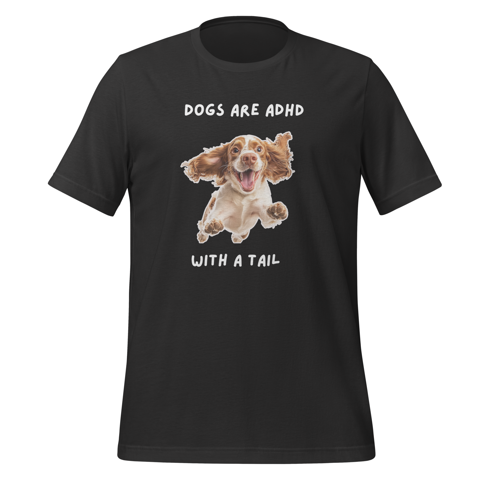 Dogs Are ADHD With A Tail | T-Shirt | The Neurospicy Store Dark Grey