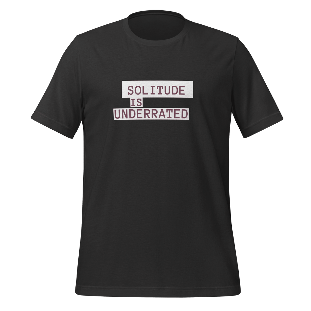 Solitude Is Underrated | Unapologetic Neurodivergent Tee unisex-staple-t-shirt-dark-grey-front-67e04d3b038df T-Shirt