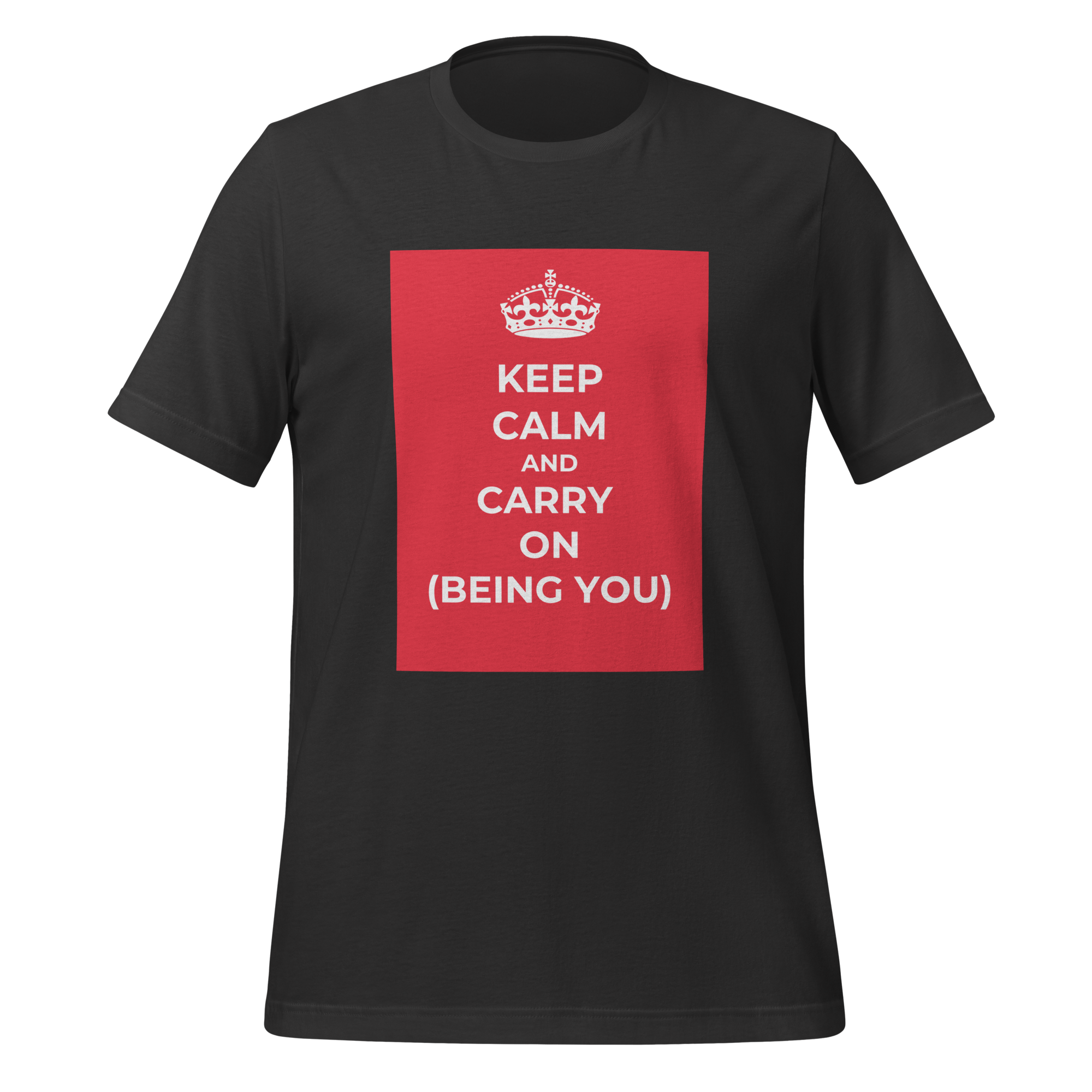 Keep Calm And Carry On (Being You) | T-Shirt | The Neurospicy Store Dark Grey