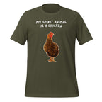 My Spirit Animal Is A Chicken | Spirit Animals | Unisex Tee unisex-staple-t-shirt-military-green-front-67defe83b78b2 T-Shirt