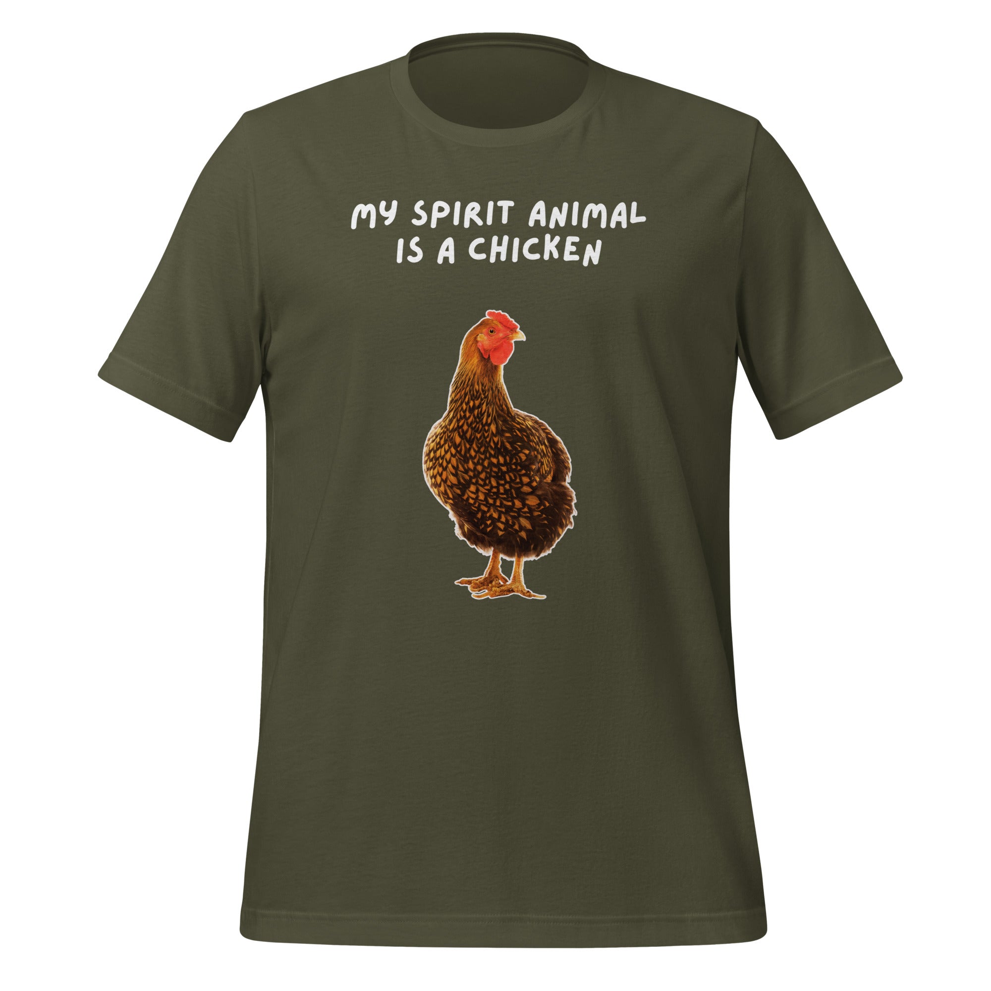 My Spirit Animal Is A Chicken | T-Shirt | The Neurospicy Store Military Green