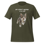 My Spirit Animal Is A Cat | Unisex T-Shirt | Spirit Animals unisex-staple-t-shirt-military-green-front-67df0435b1205 T-Shirt