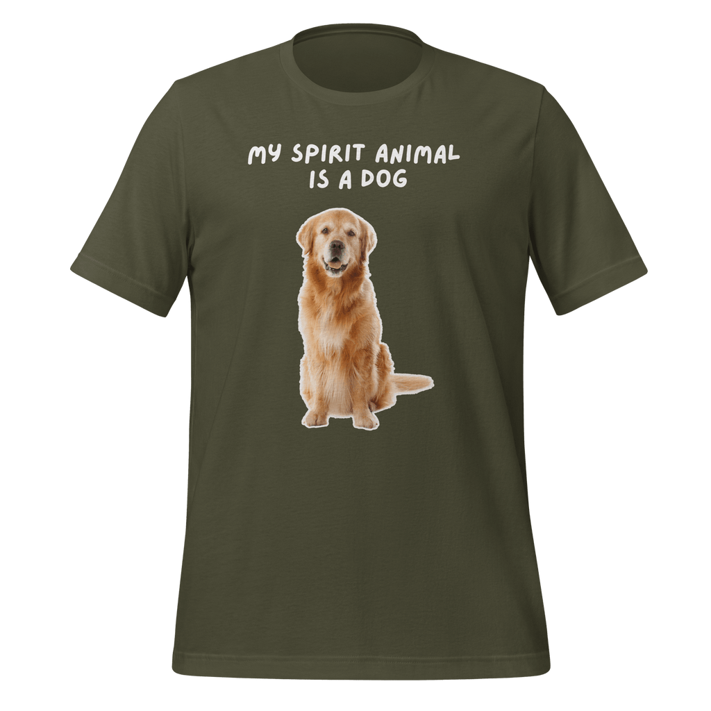 My Spirit Animal Is A Dog | Unisex T-Shirt | Spirit Animals unisex-staple-t-shirt-military-green-front-67dfaa482806f T-Shirt