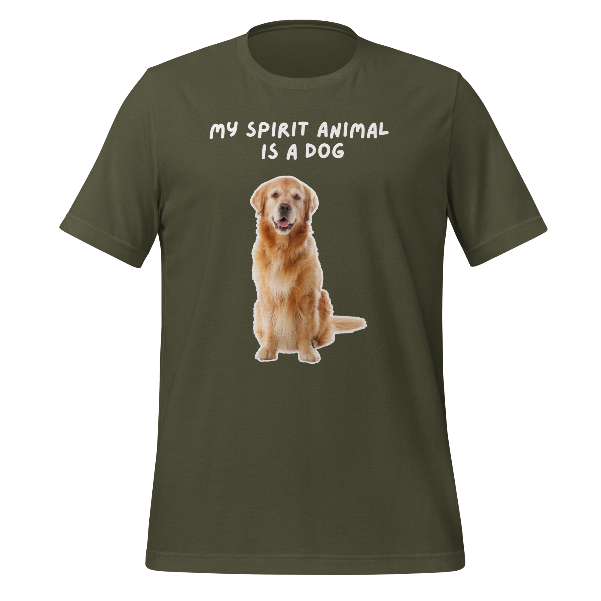 My Spirit Animal Is A Dog | T-Shirt | The Neurospicy Store Military Green
