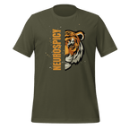 Neurospicy Tiger | Unisex T-Shirt | ND Tees with Attitude unisex-staple-t-shirt-military-green-front-67dfaf94be6bb T-Shirt