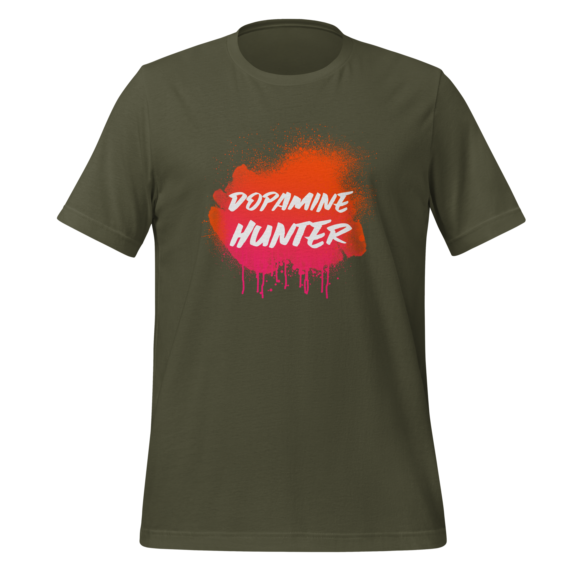 Dopamine Hunter | T-Shirt | The Neurospicy Store Military Green