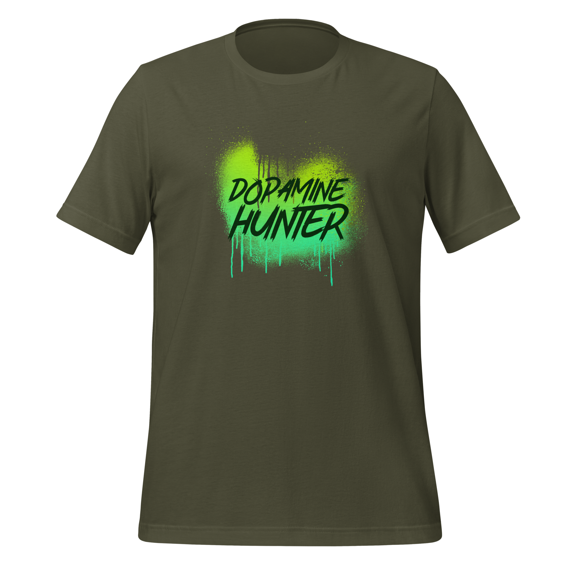 Dopamine Hunter | T-Shirt | The Neurospicy Store Military Green