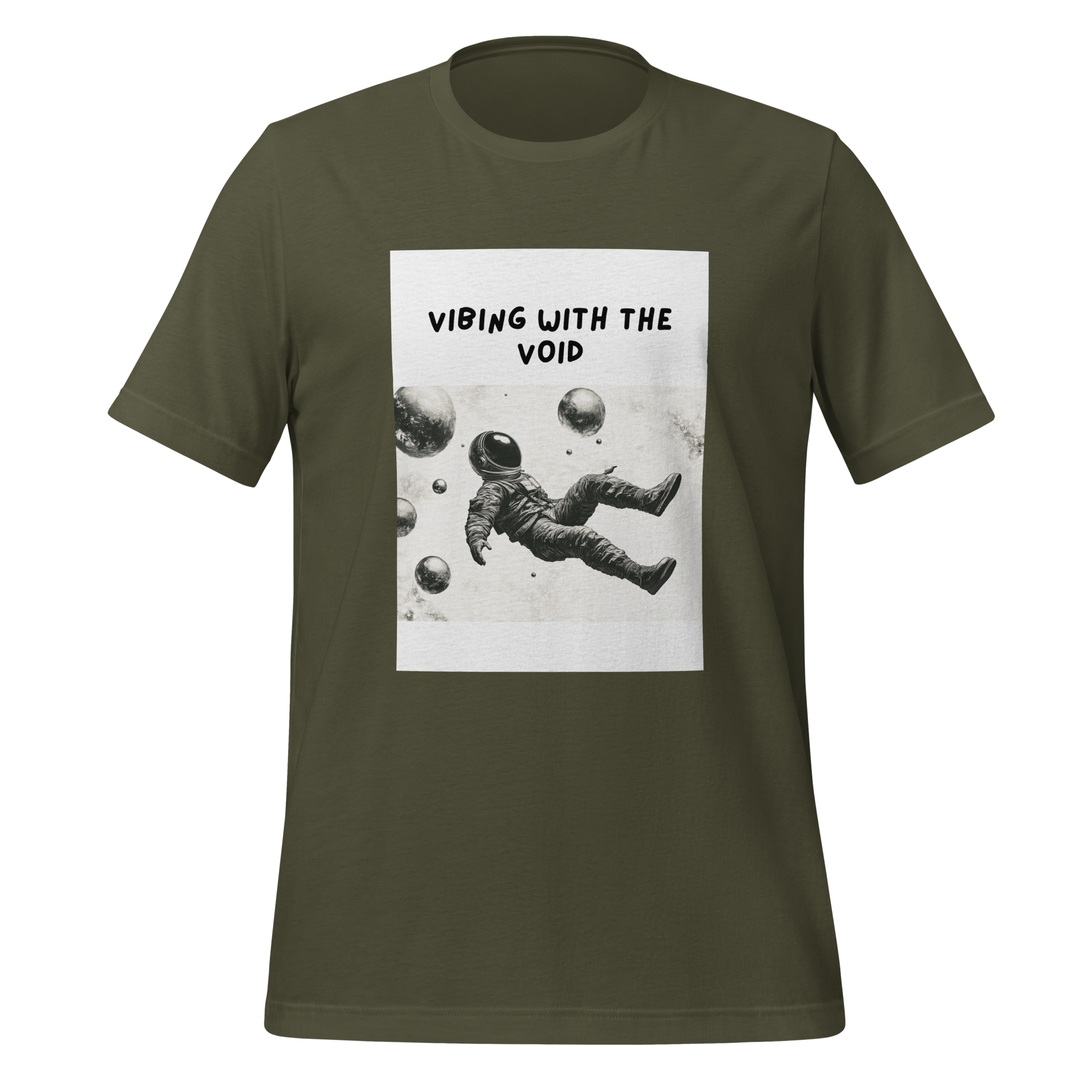 Vibing With The Void | T-Shirt | The Neurospicy Store Military Green