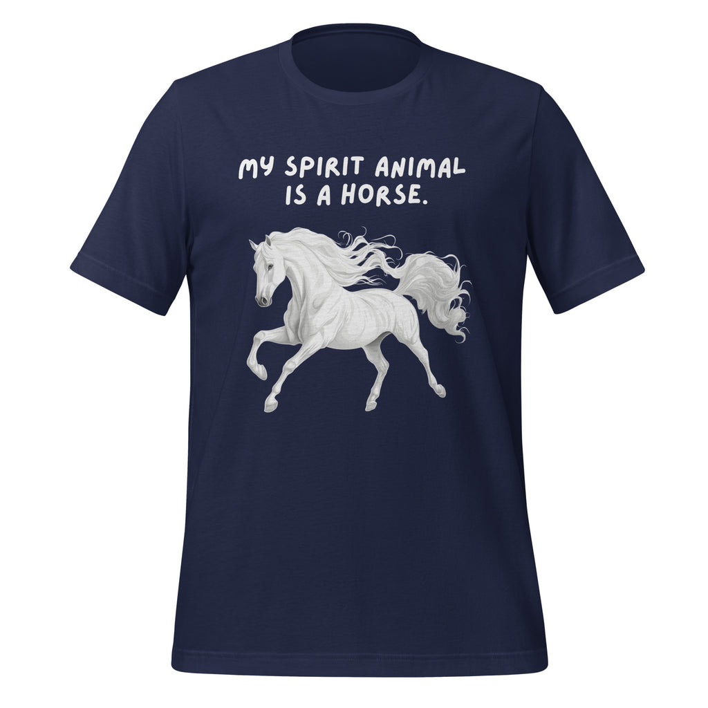 My Spirit Animal Is A Horse | Unisex T-Shirt | Spirit Animal unisex-staple-t-shirt-navy-front-67def106d9a39 T-Shirt