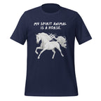 My Spirit Animal Is A Horse | Unisex T-Shirt | Spirit Animal unisex-staple-t-shirt-navy-front-67def106d9a39 T-Shirt
