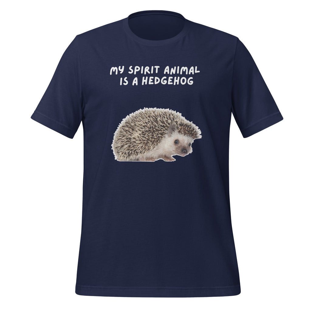 My Spirit Animal Is A Hedgehog | Spirit Animals | Unisex Tee unisex-staple-t-shirt-navy-front-67defd158d5e4 T-Shirt