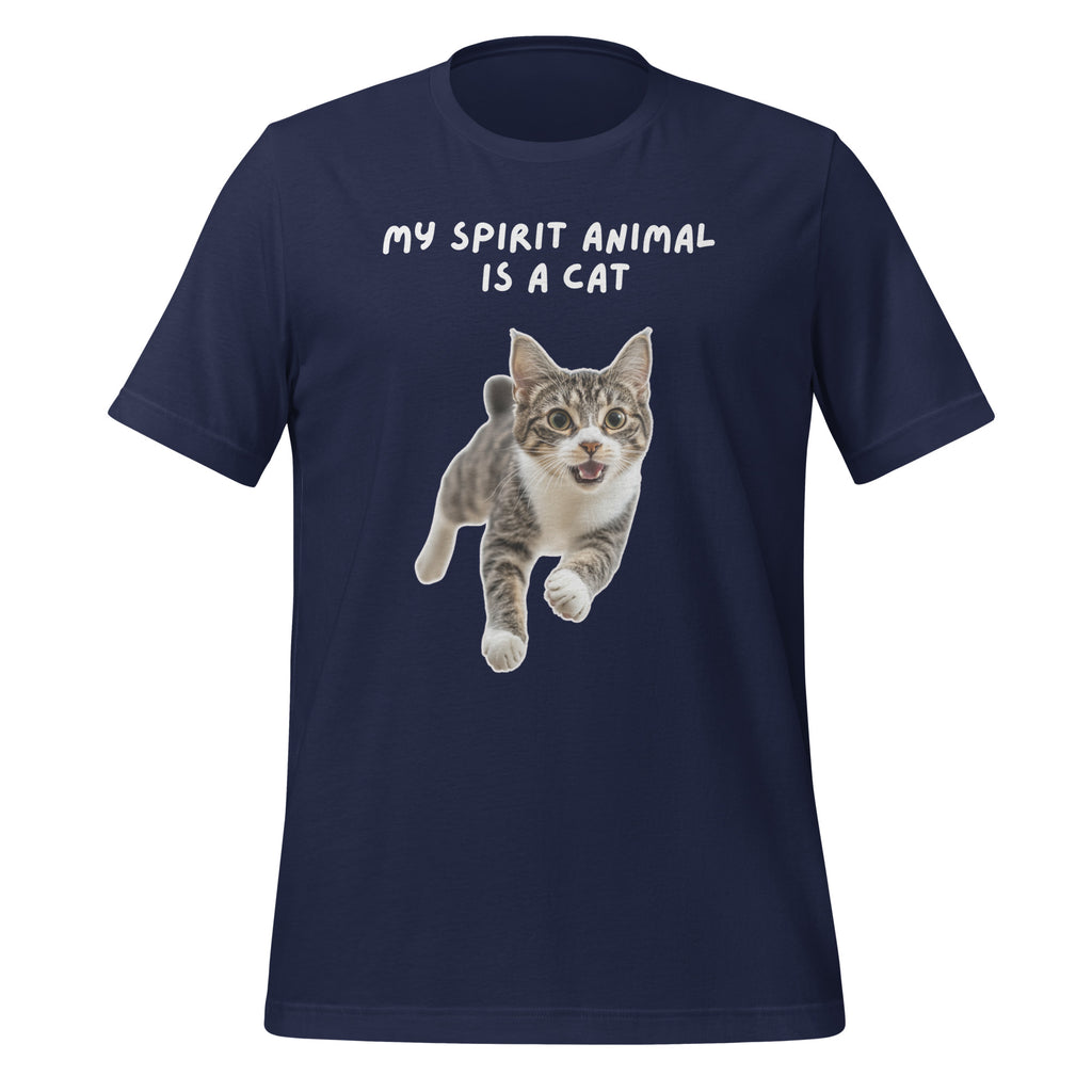 My Spirit Animal Is A Cat | Unisex T-Shirt | Spirit Animals unisex-staple-t-shirt-navy-front-67df0435879dc T-Shirt