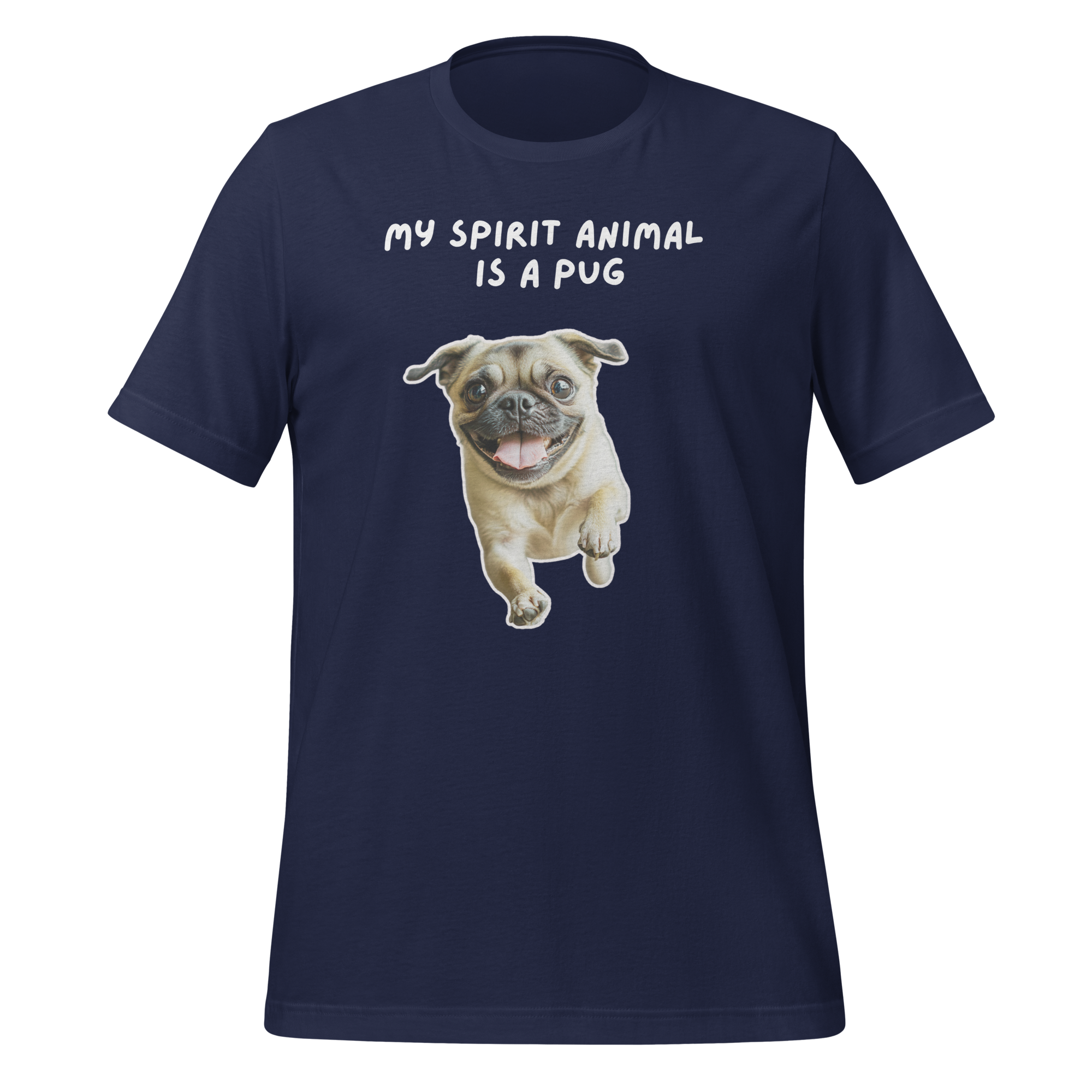 My Spirit Animal Is A Pug | T-Shirt | The Neurospicy Store Navy