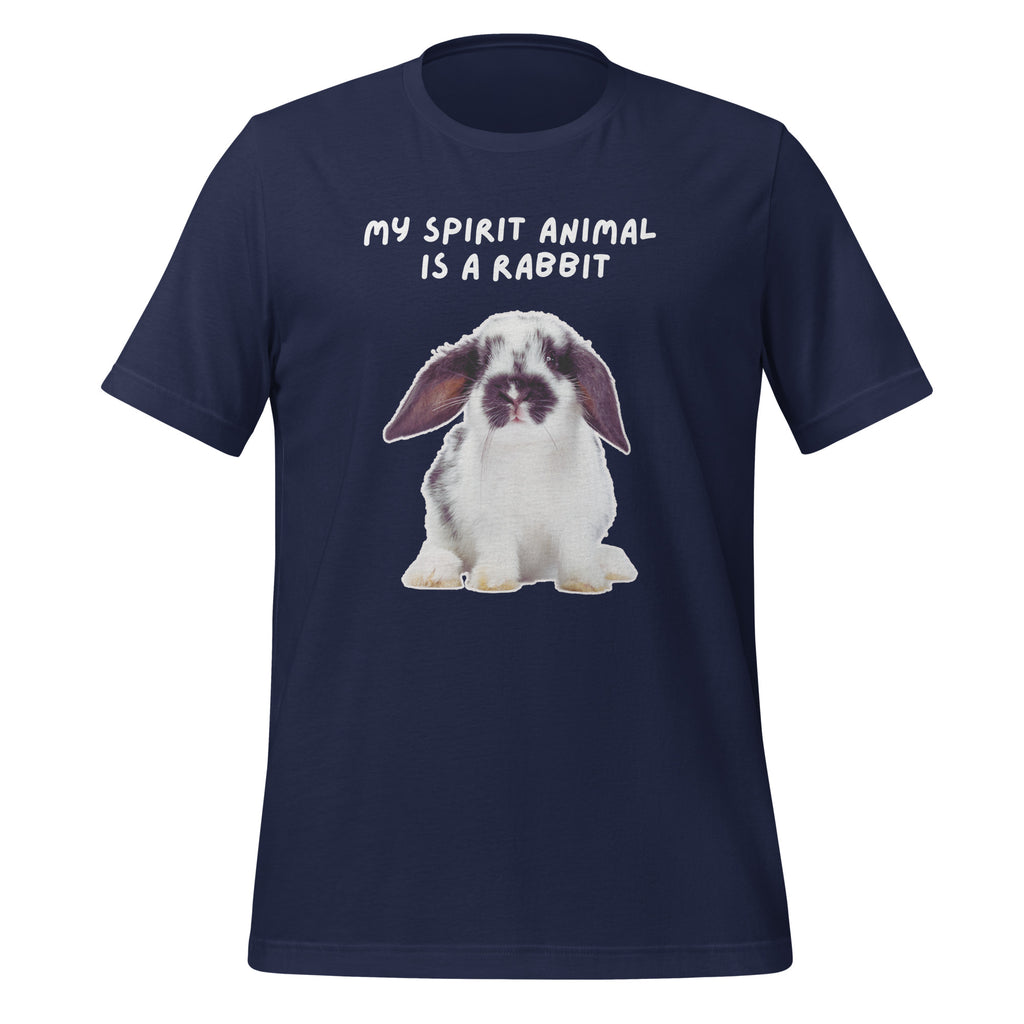 My Spirit Animal Is A Rabbit | Spirit Animals | Unisex Tee unisex-staple-t-shirt-navy-front-67dfa87d88cc1 T-Shirt