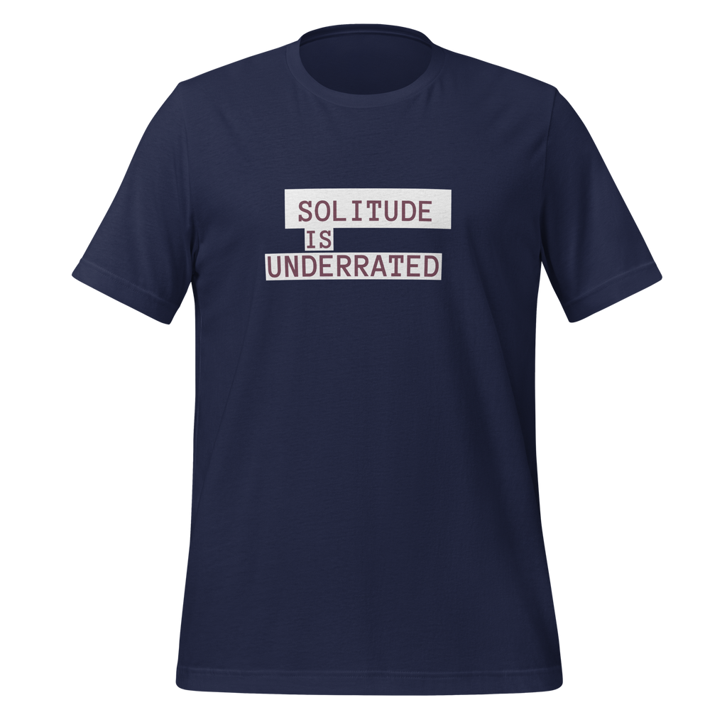 Solitude Is Underrated |Neurodivergent T-Shirt | Unapologetically Individual ASD unisex-staple-t-shirt-navy-front-67e04d3ae33d8