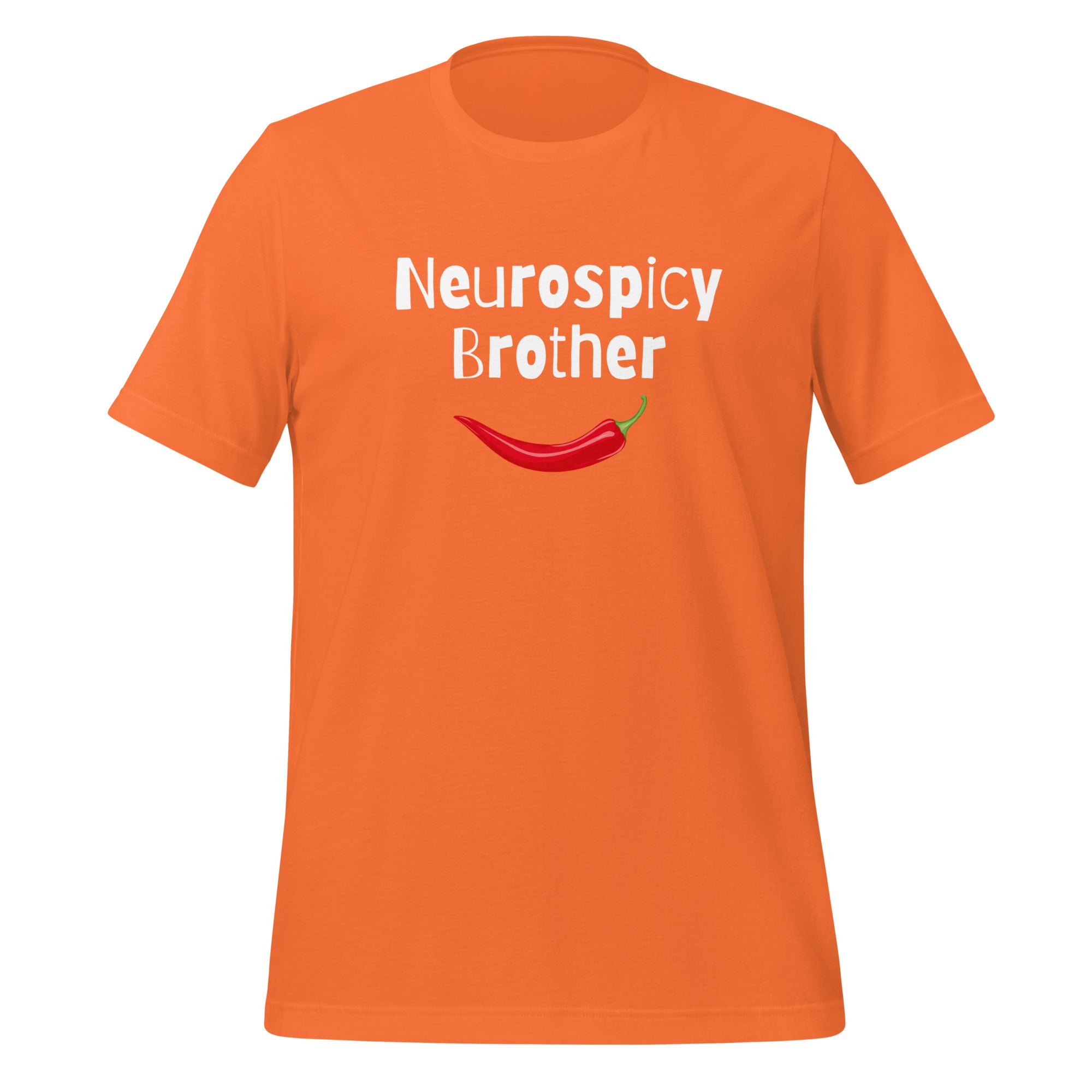 Neurospicy Brother | T-Shirt | The Neurospicy Store Orange