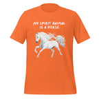 My Spirit Animal Is A Horse | Unisex T-Shirt | Spirit Animal unisex-staple-t-shirt-orange-front-67def1072640f T-Shirt