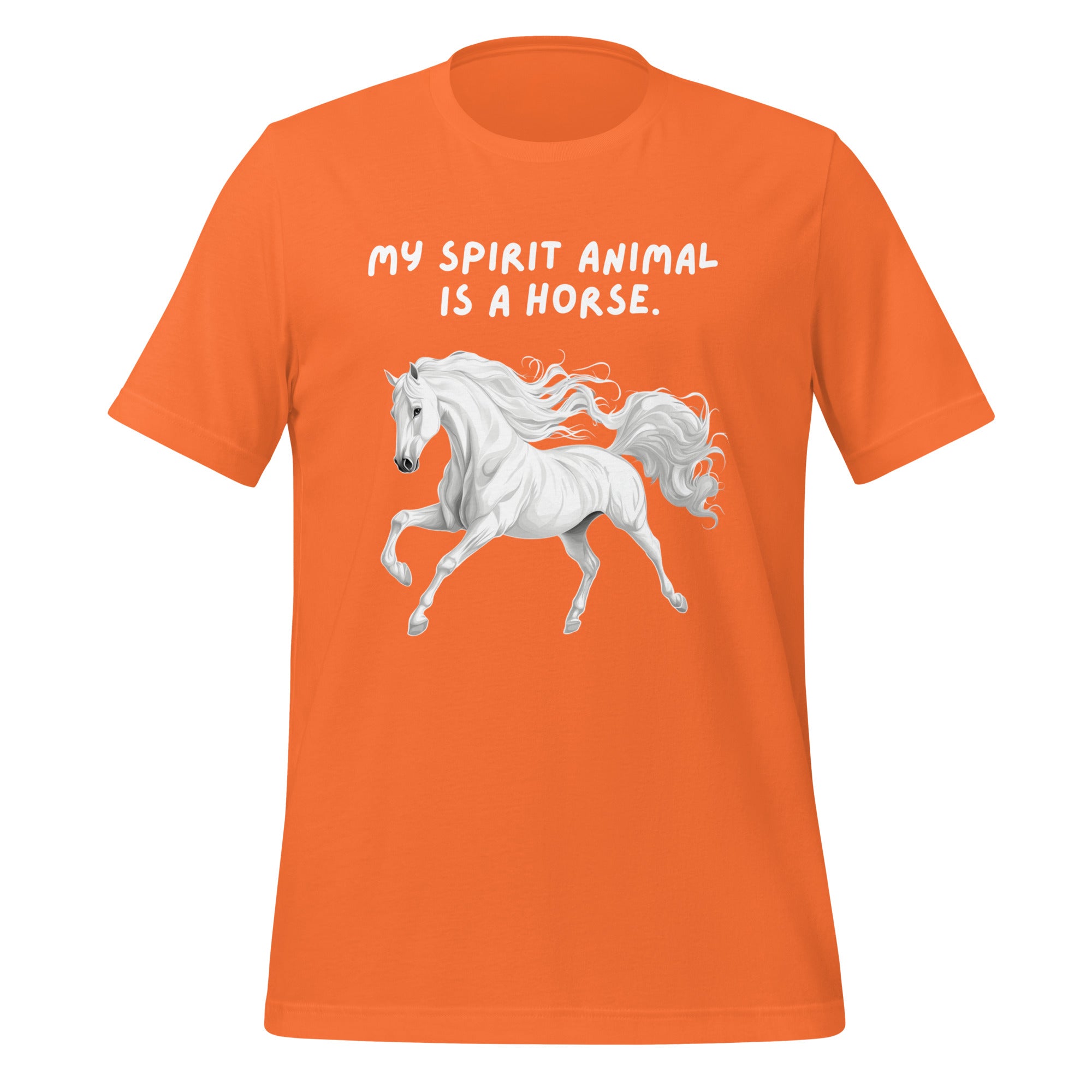 My Spirit Animal Is A Horse | T-Shirt | The Neurospicy Store Orange