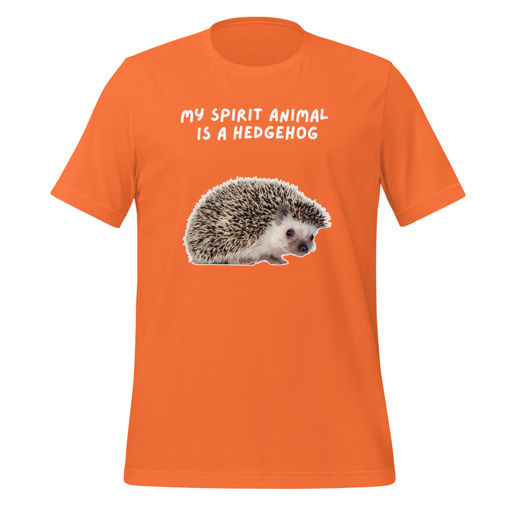 My Spirit Animal Is A Hedgehog | Spirit Animals | Unisex Tee unisex-staple-t-shirt-orange-front-67defd15db7b9 T-Shirt