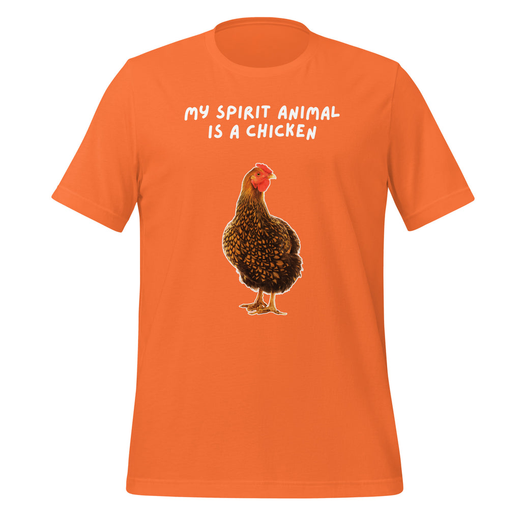 My Spirit Animal Is A Chicken | Spirit Animals | Unisex Tee unisex-staple-t-shirt-orange-front-67defe83d3638 T-Shirt