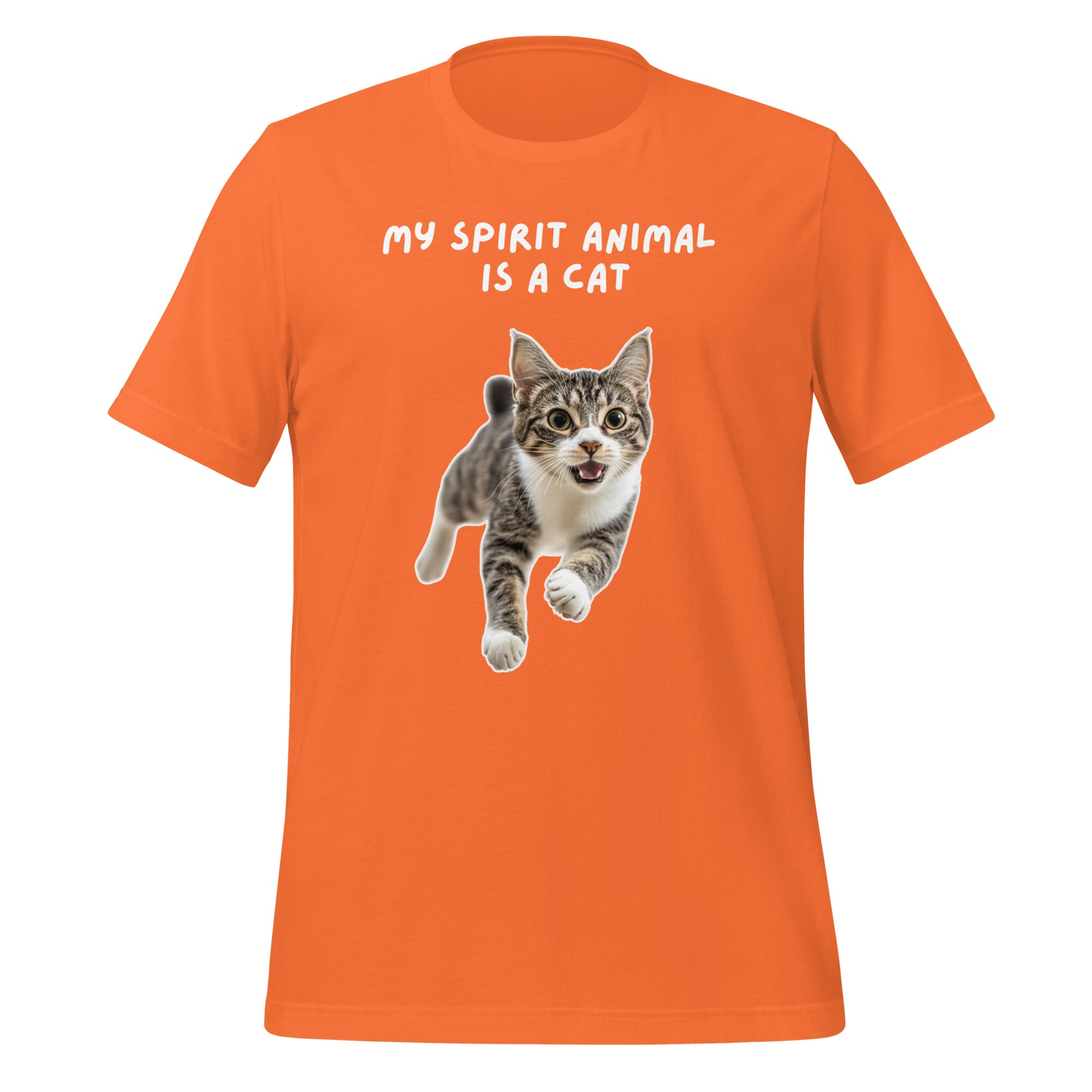 My Spirit Animal Is A Cat | T-Shirt | The Neurospicy Store Orange
