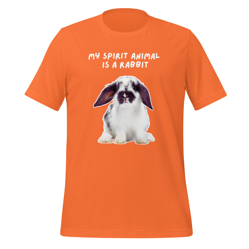 My Spirit Animal Is A Rabbit | Spirit Animals | Unisex Tee unisex-staple-t-shirt-orange-front-67dfa87da1841 T-Shirt