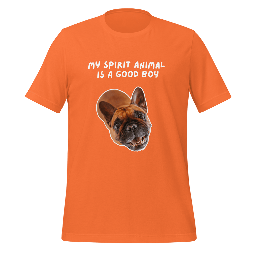My Spirit Animal Is A Good Boy | Spirit Animals | Unisex Tee unisex-staple-t-shirt-orange-front-67dfa942b3a94 T-Shirt
