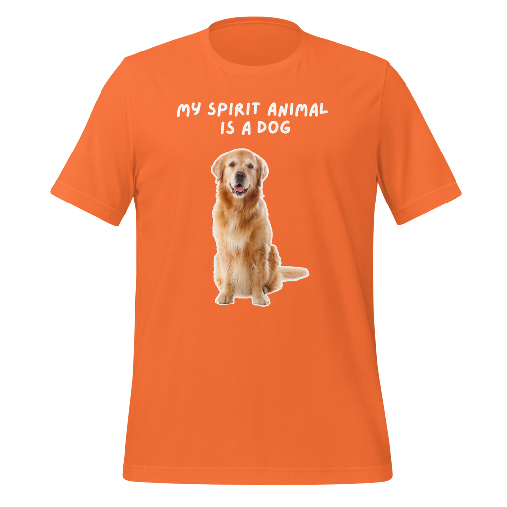 My Spirit Animal Is A Dog | Unisex T-Shirt | Spirit Animals For Every Mind unisex-staple-t-shirt-orange-front-67dfaa47ed6b4
