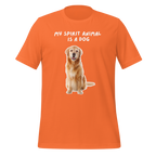My Spirit Animal Is A Dog | Unisex T-Shirt | Spirit Animals For Every Mind unisex-staple-t-shirt-orange-front-67dfaa47ed6b4