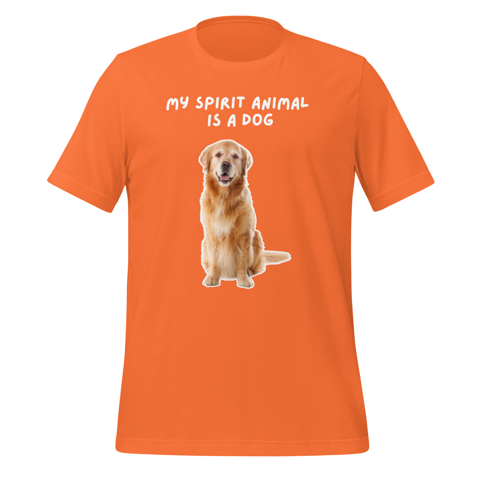 My Spirit Animal Is A Dog | T-Shirt | The Neurospicy Store Orange