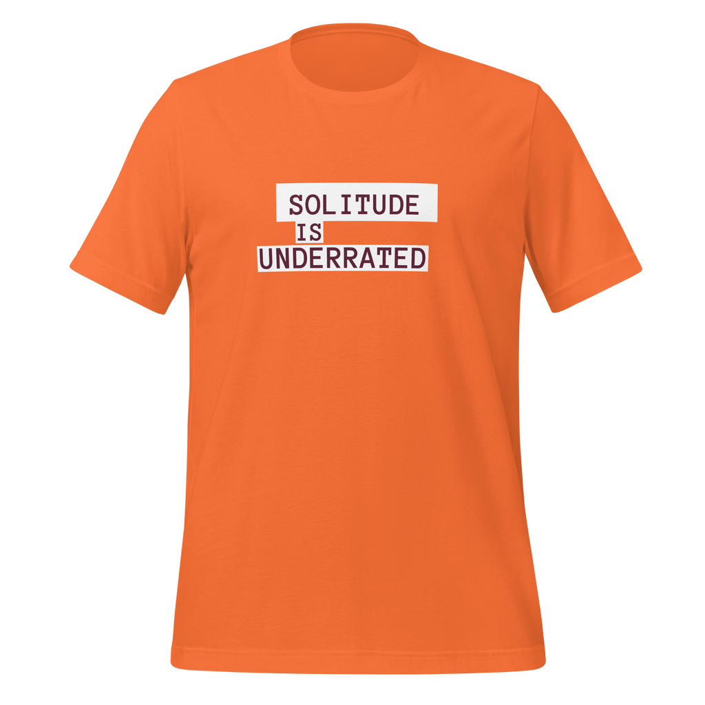 Solitude Is Underrated | Unapologetic Neurodivergent Tee unisex-staple-t-shirt-orange-front-67e04d3b1c724 T-Shirt