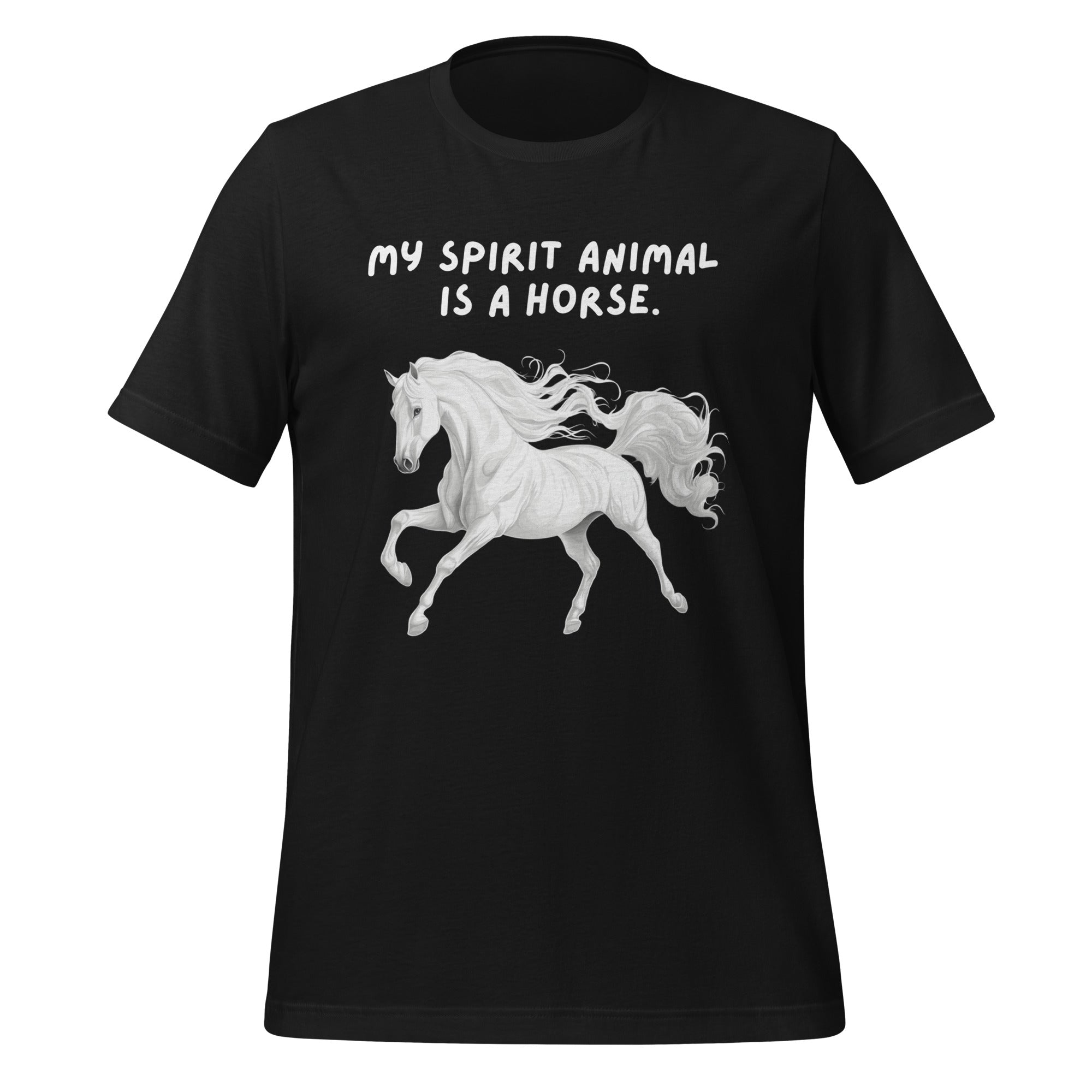 My Spirit Animal Is A Horse | T-Shirt | The Neurospicy Store Vintage Black