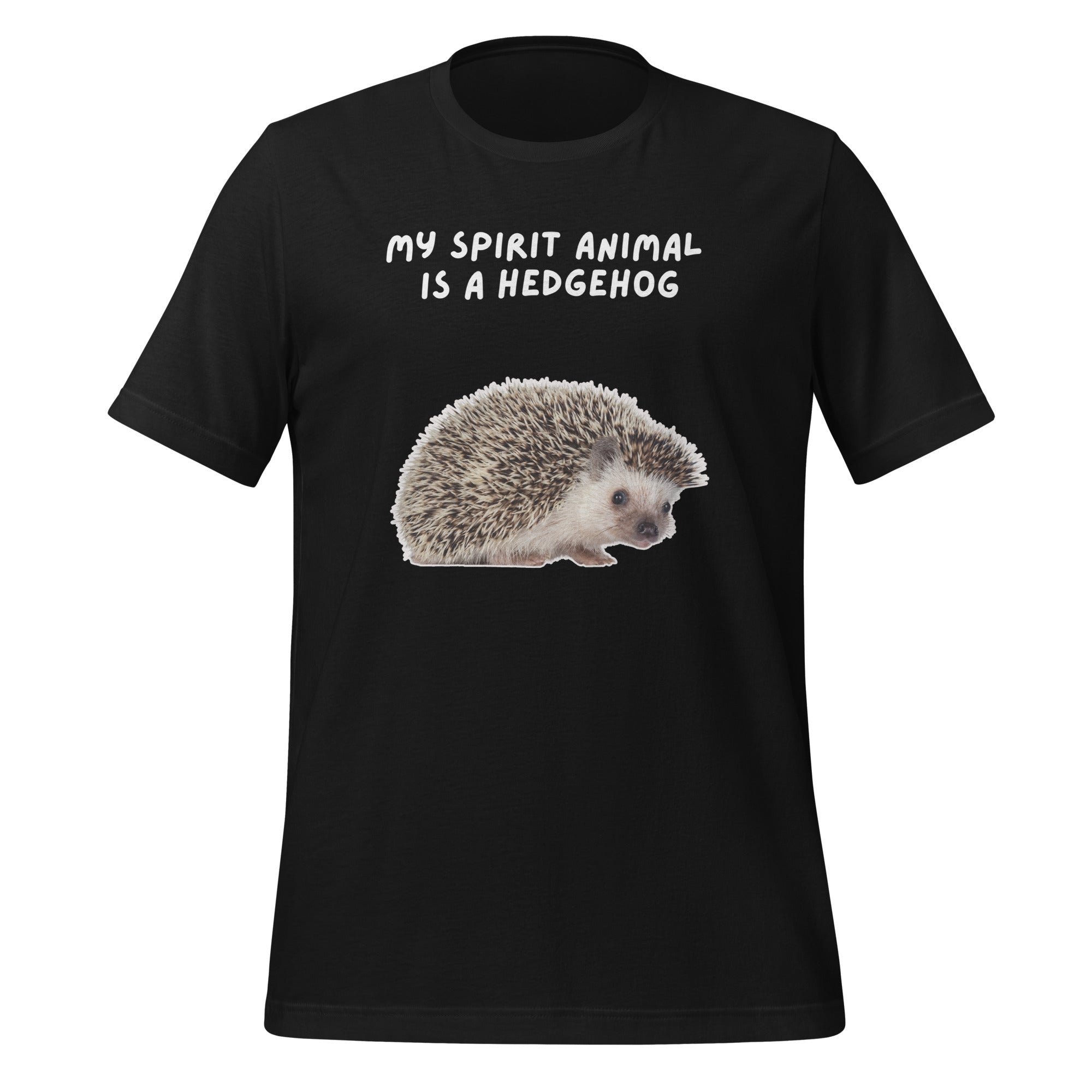 My Spirit Animal Is A Hedgehog | T-Shirt | The Neurospicy Store Vintage Black