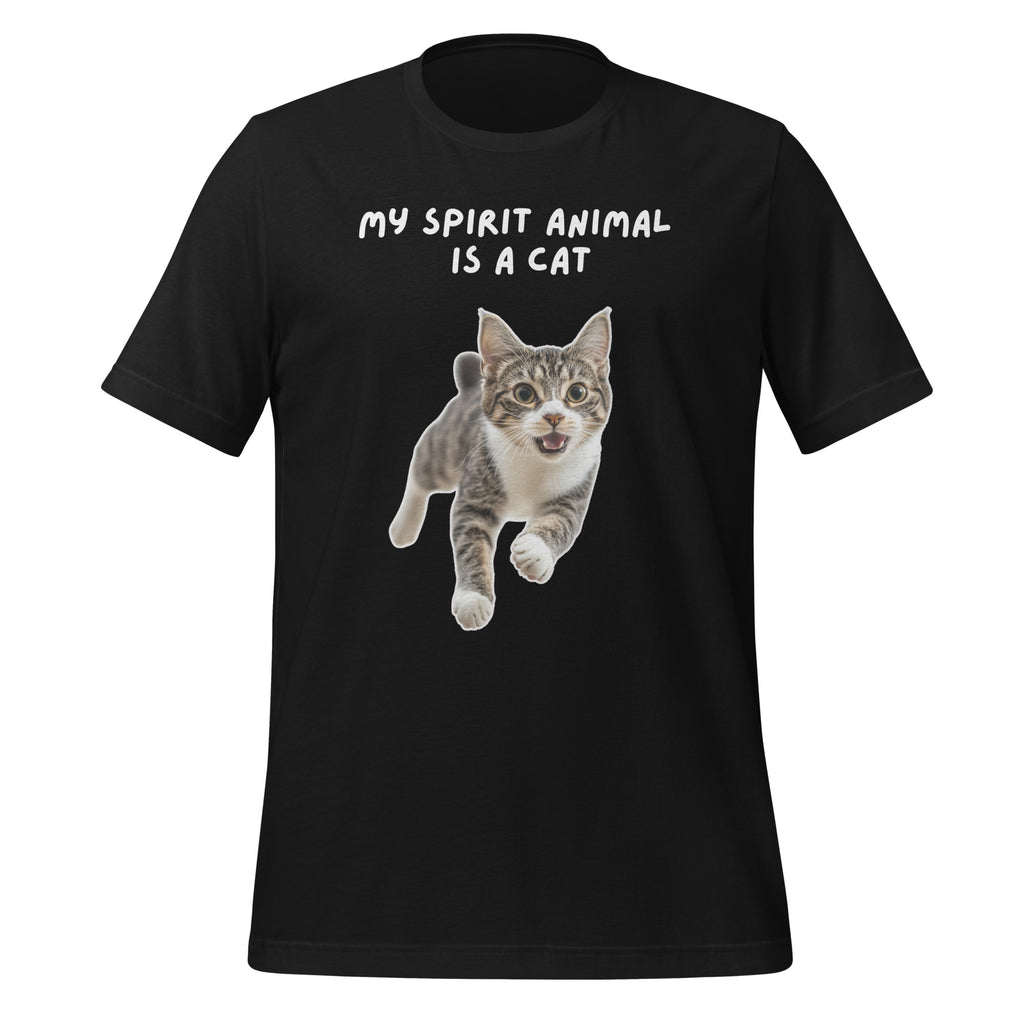 My Spirit Animal Is A Cat | Unisex T-Shirt | Spirit Animals unisex-staple-t-shirt-vintage-black-front-67df04357d0c9 T-Shirt