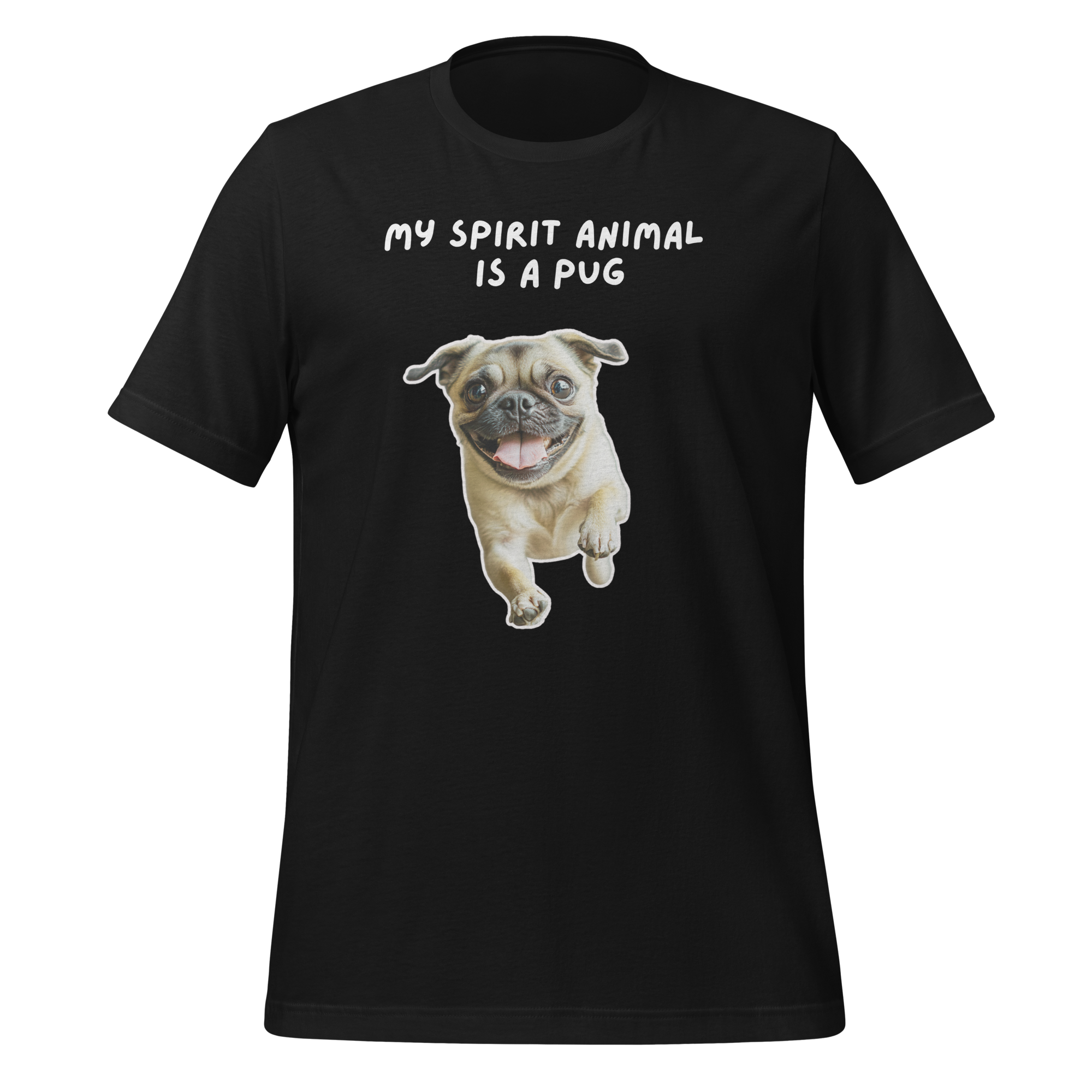 My Spirit Animal Is A Pug | T-Shirt | The Neurospicy Store Vintage Black