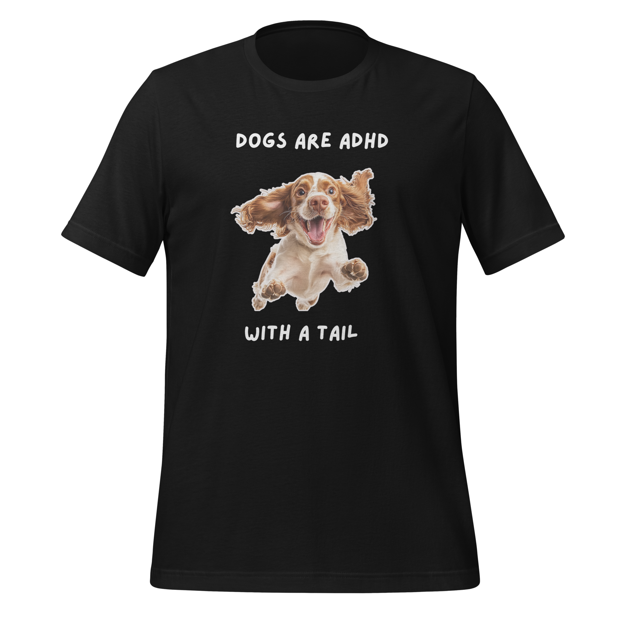 Dogs Are ADHD With A Tail | T-Shirt | The Neurospicy Store Vintage Black