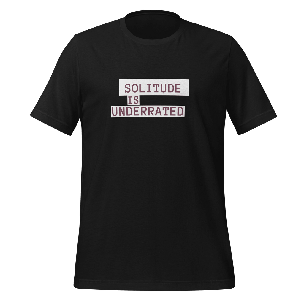 Solitude Is Underrated | Unapologetic Neurodivergent Tee unisex-staple-t-shirt-vintage-black-front-67e04d3aea454 T-Shirt