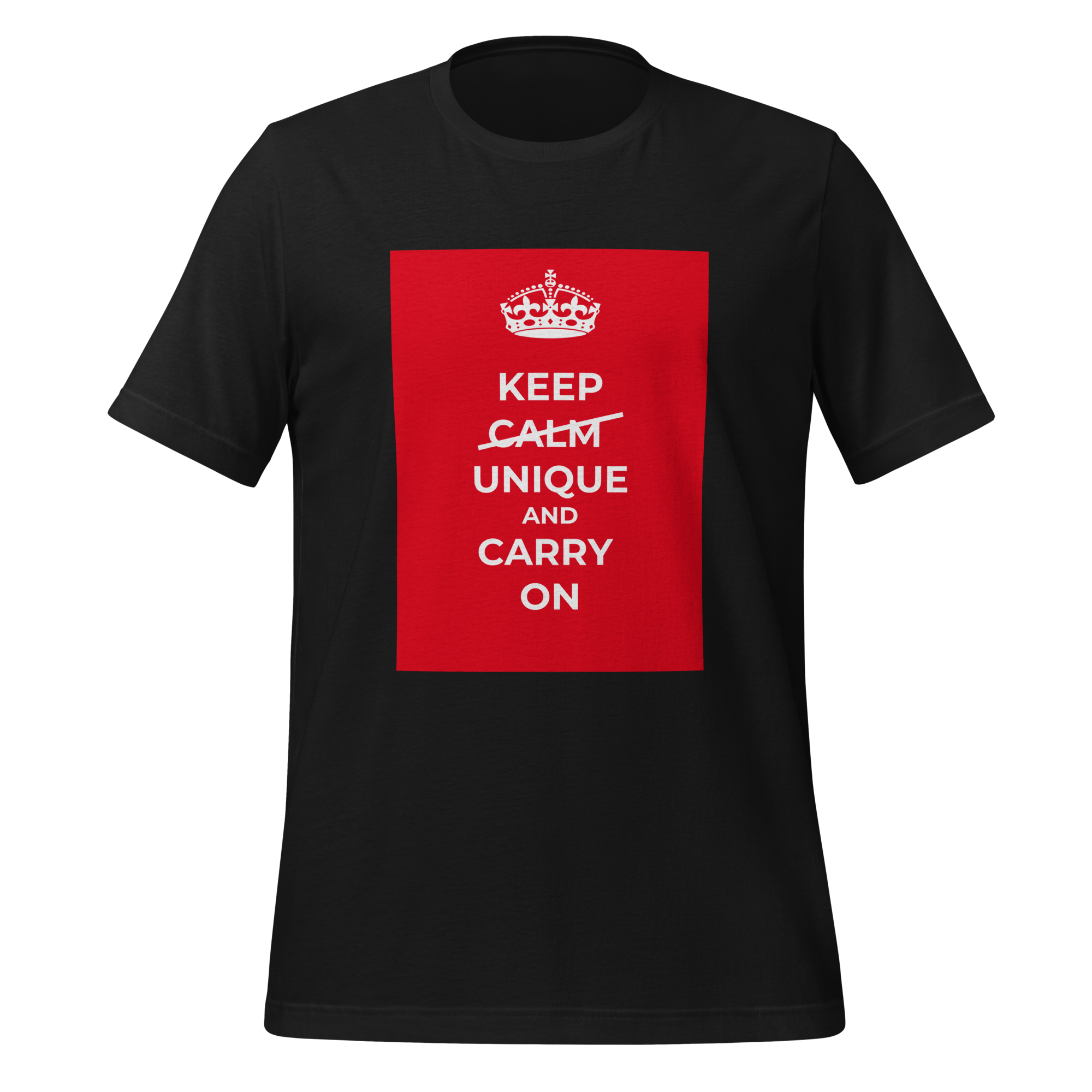 Keep Calm Unique And Carry On | T-Shirt | The Neurospicy Store Vintage Black