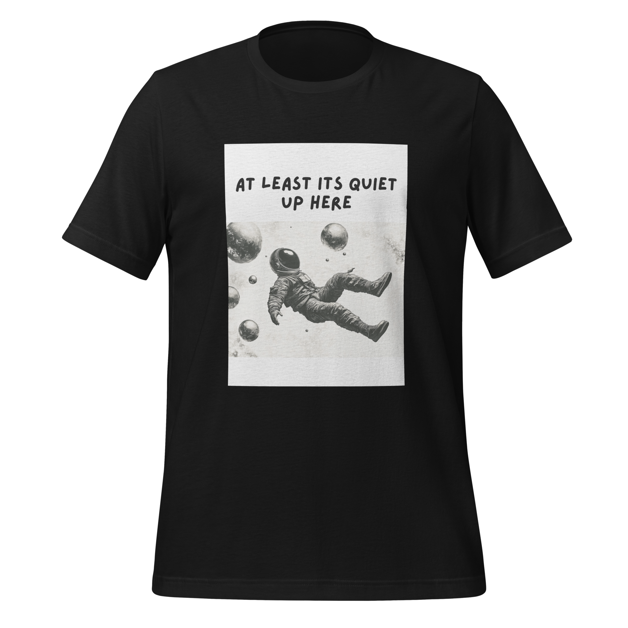 At Least Its Quiet Up Here | T-Shirt | The Neurospicy Store Vintage Black