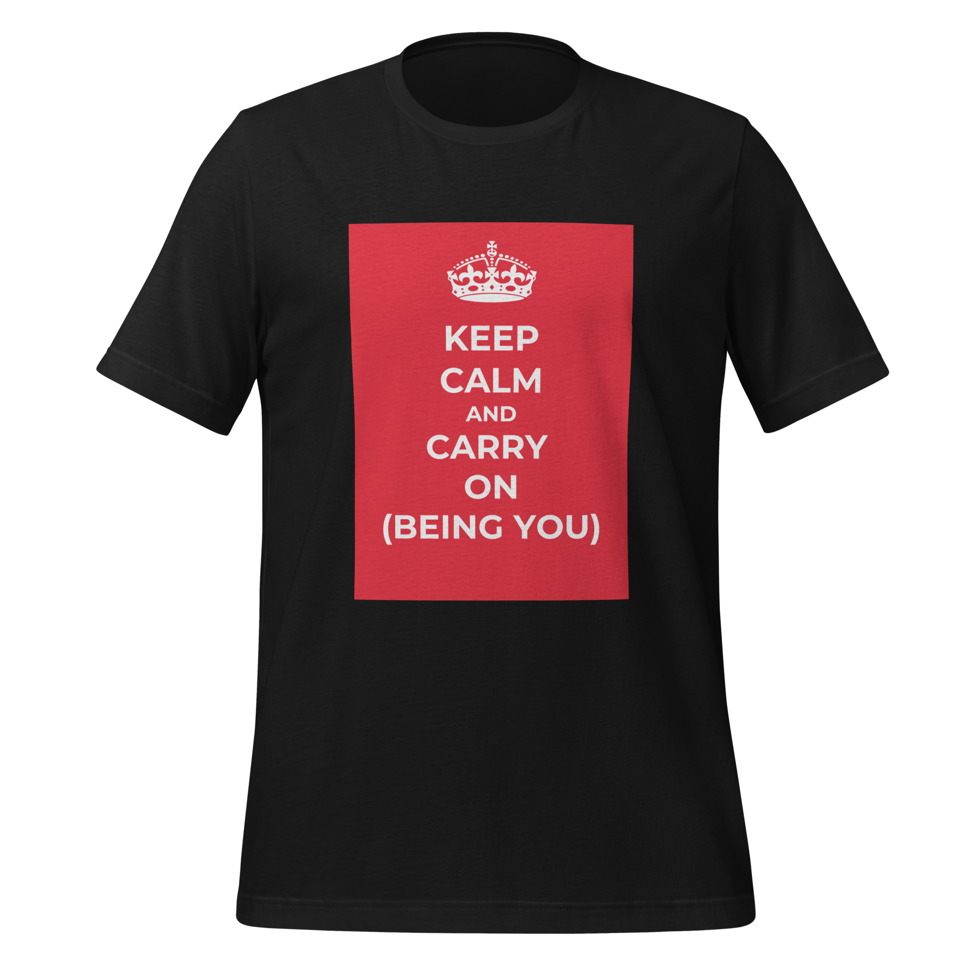 Keep Calm And Carry On (Being You) | T-Shirt | The Neurospicy Store Vintage Black
