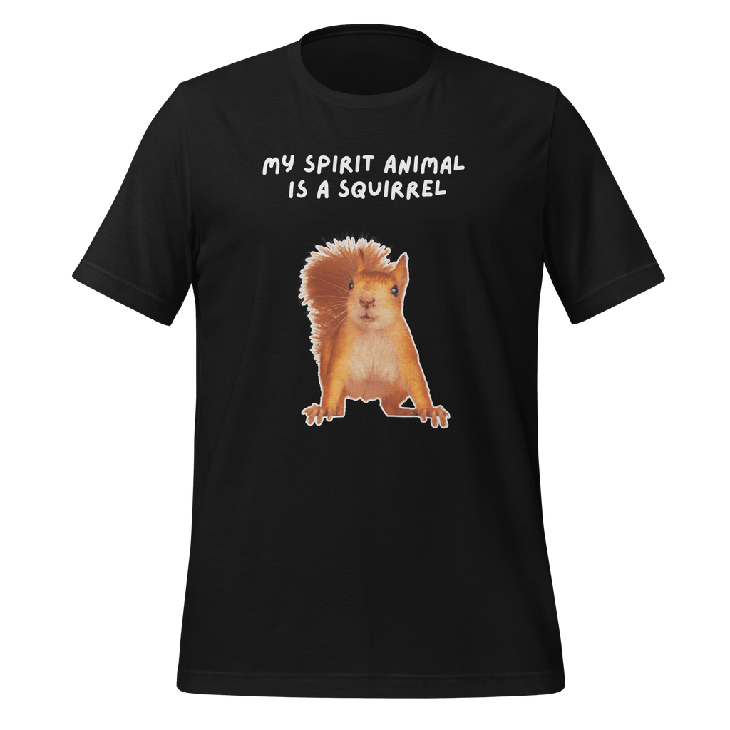 My Spirit Animal Is A Squirrel | Spirit Animals | Unisex Tee unisex-staple-t-shirt-vintage-black-front-67e1a2cfd2d9d T-Shirt