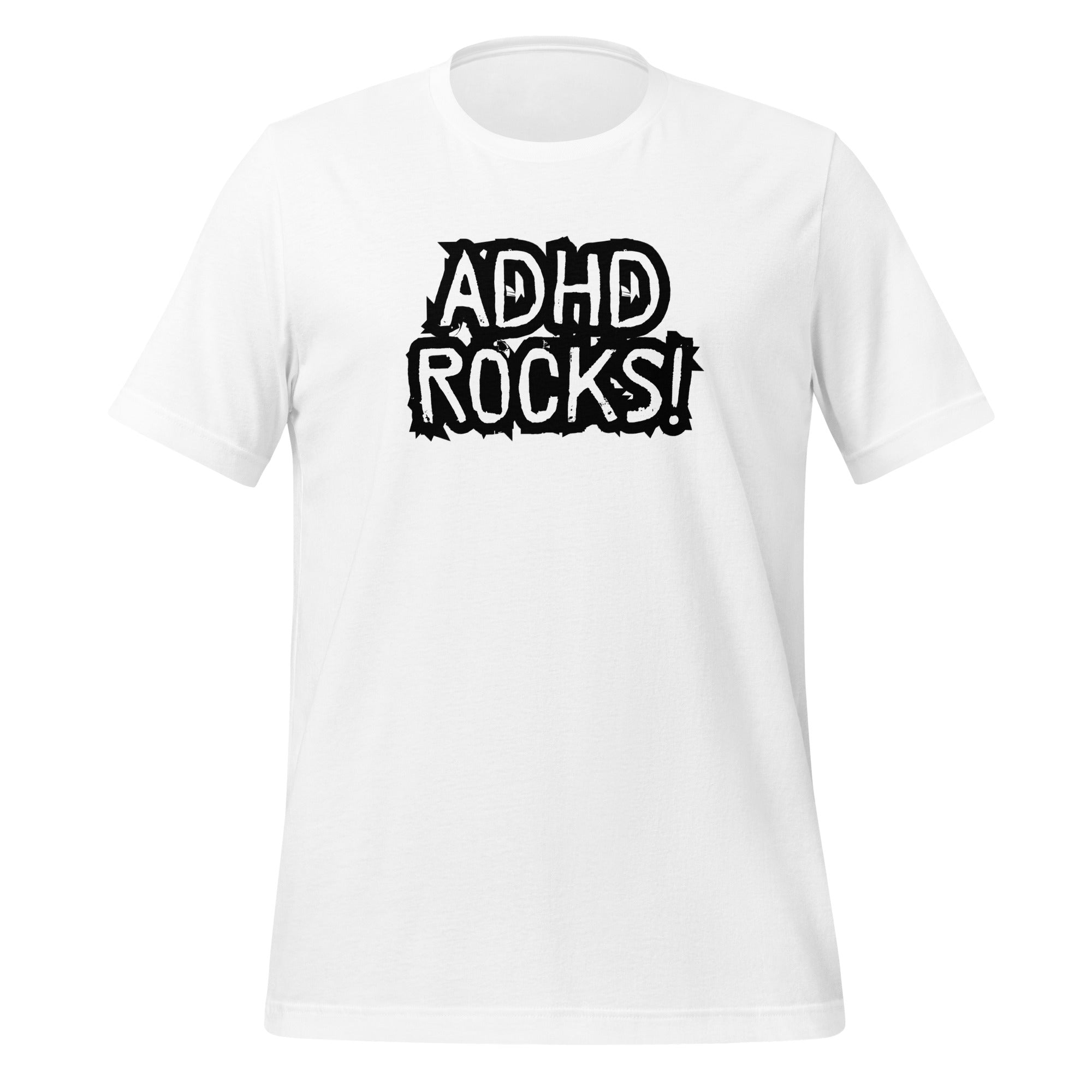 ADHD Rocks | T-Shirt | The Neurospicy Store White
