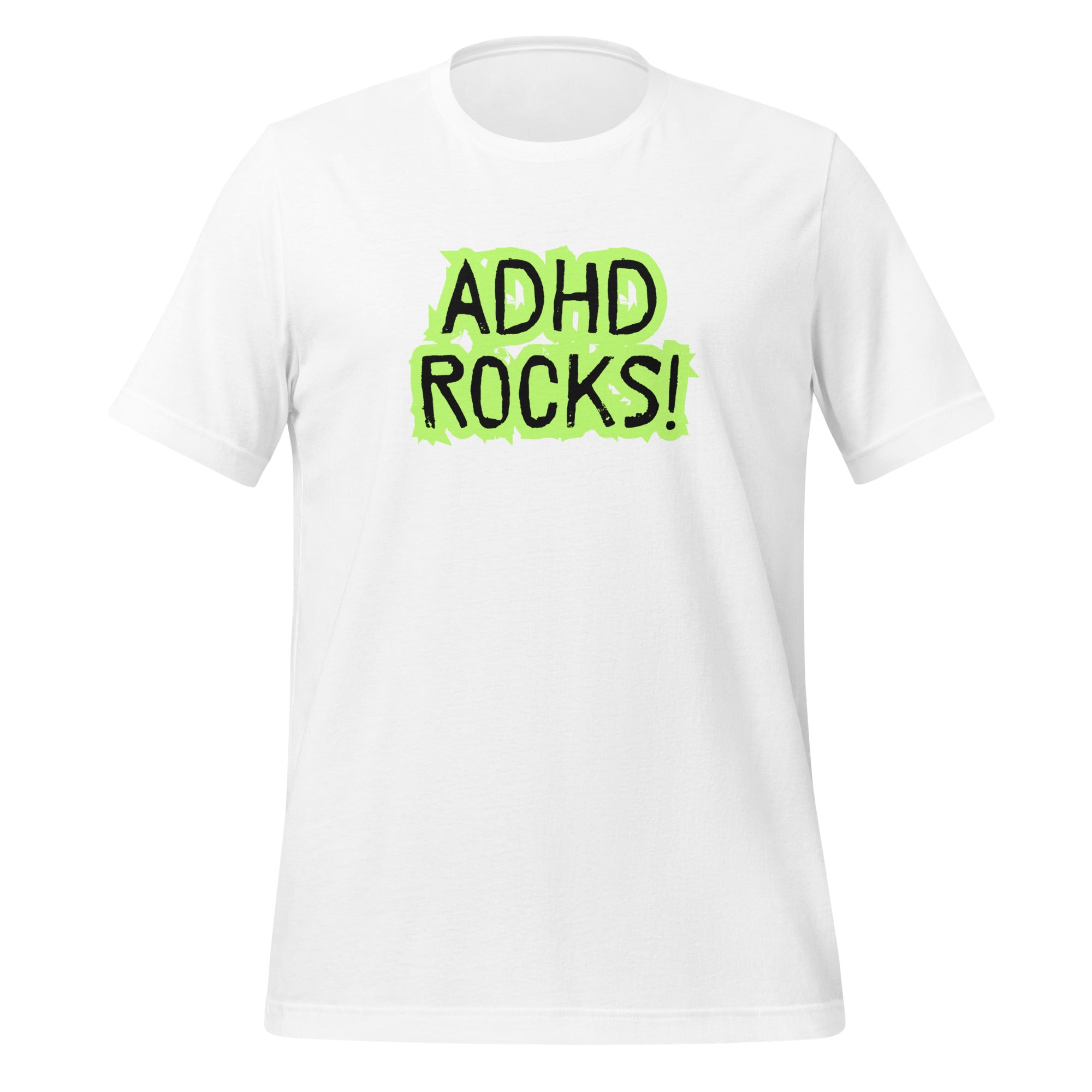 ADHD Rocks | T-Shirt | The Neurospicy Store White