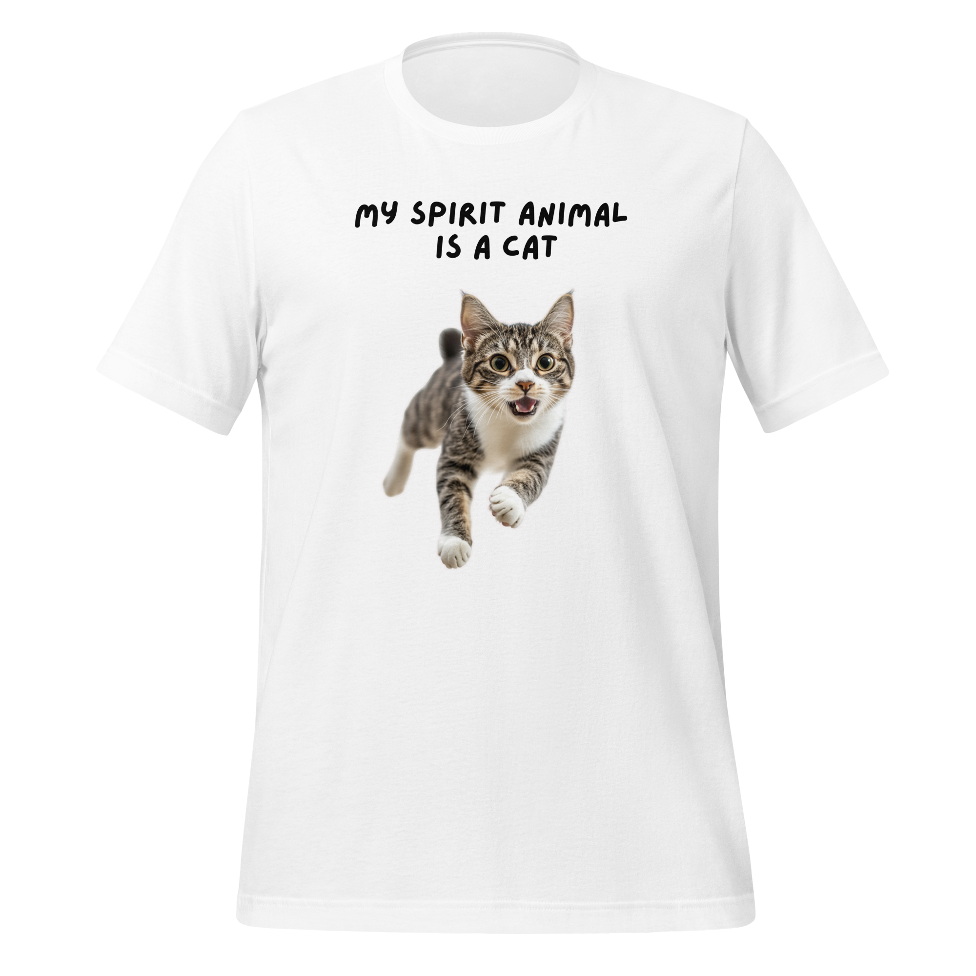 My Spirit Animal Is A Cat | T-Shirt | The Neurospicy Store White