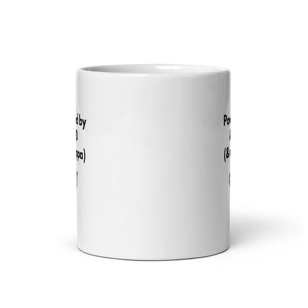 Powered by ADHD (& Cuppa) | White Glossy Mug | The Neurospicy Store
