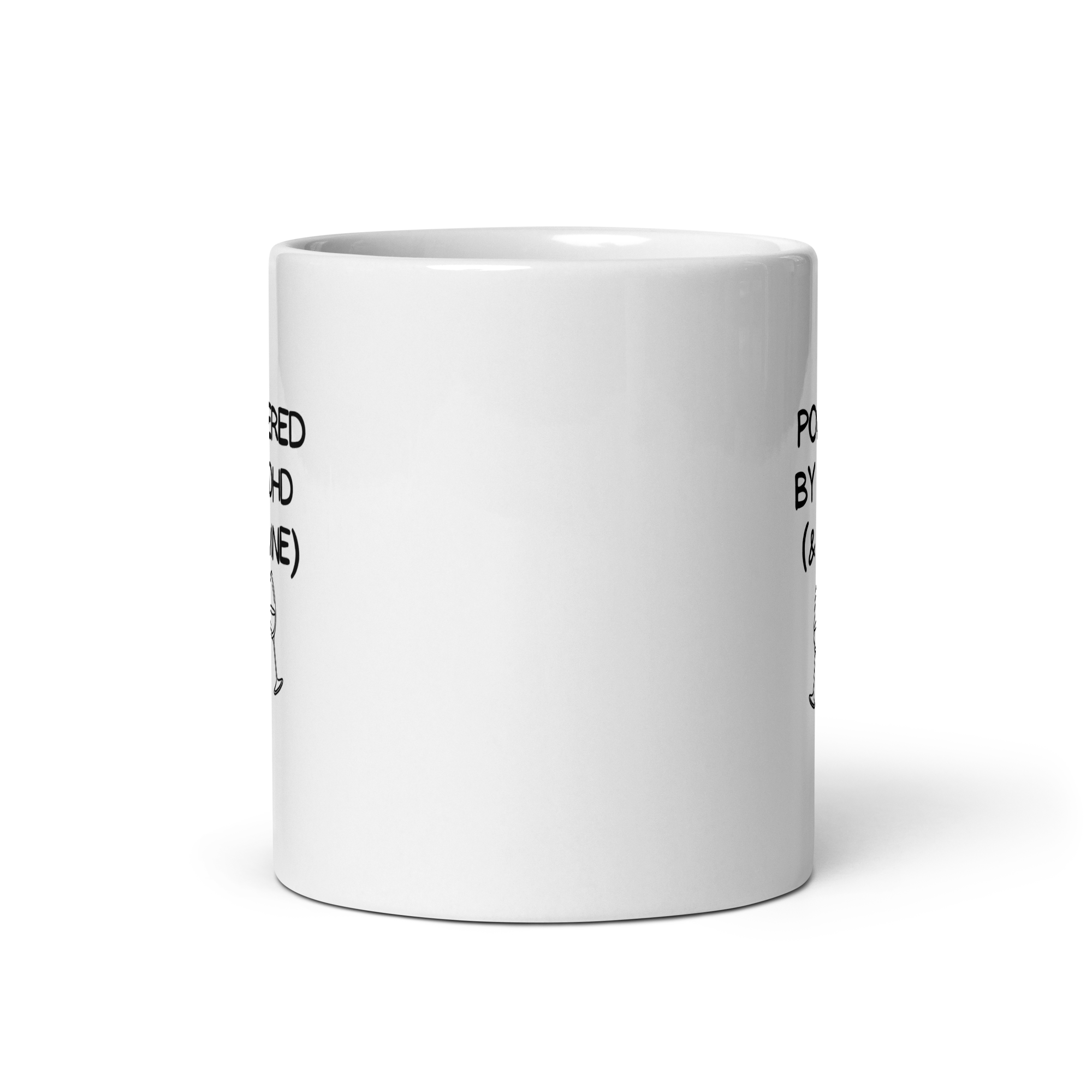Powered by ADHD (& Wine) | White Glossy Mug | The Neurospicy Store