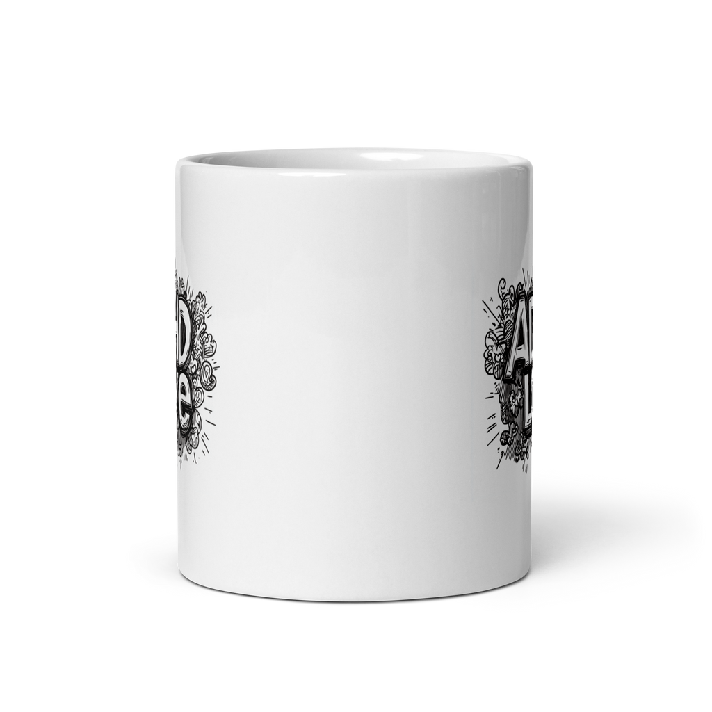 ADHD LOVE | White Glossy Mug | The Neurospicy Store