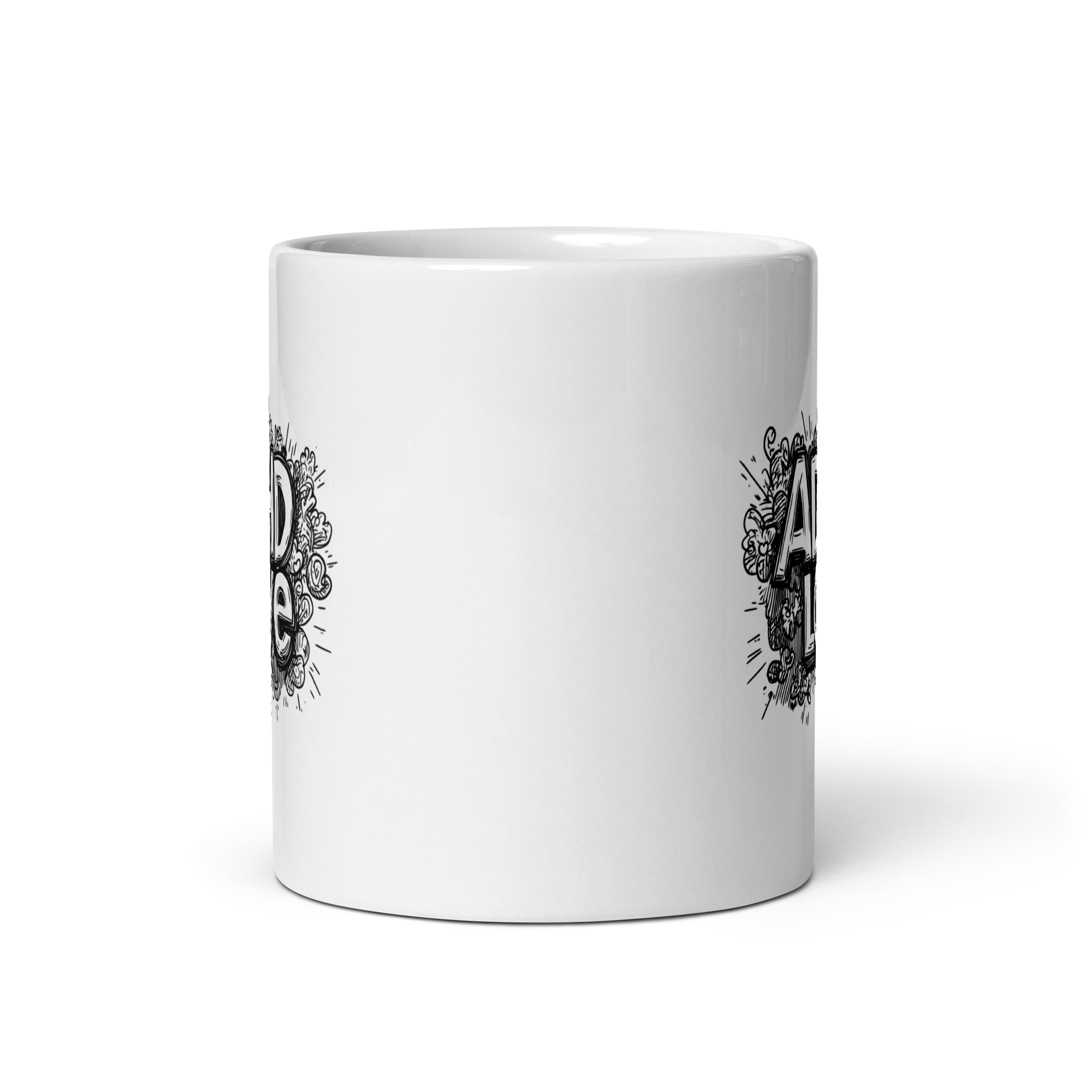 ADHD LOVE | White Glossy Mug | The Neurospicy Store